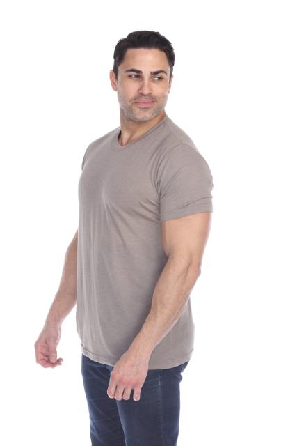 3600 Men's Short Sleeve CVC Blended Crew Neck Tee