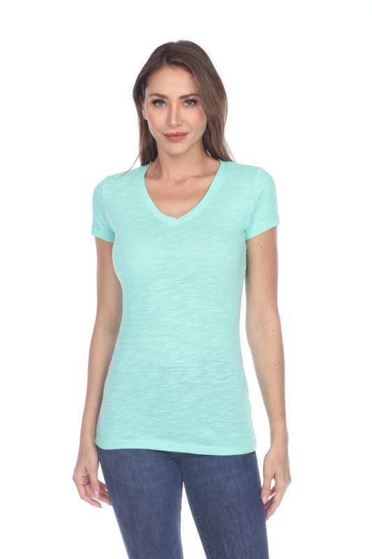 6053 Juniors Cap Sleeve Cotton Slub Tee