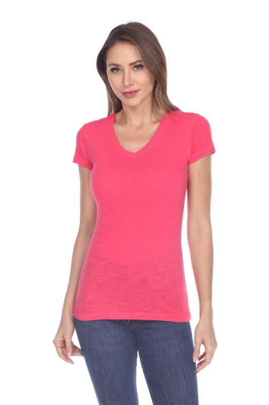 6053 Juniors Cap Sleeve Cotton Slub Tee
