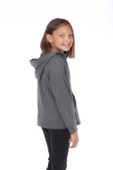 8902G Girls French Terry Llong Sleeve Zip Hoodie