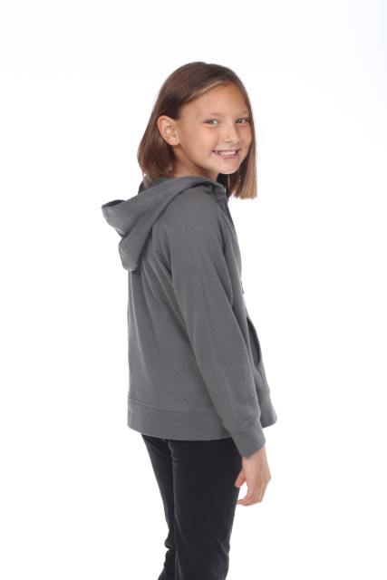 8902G Girls French Terry Llong Sleeve Zip Hoodie