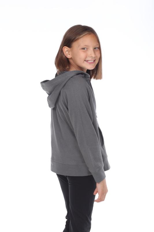 8902G Girls French Terry Llong Sleeve Zip Hoodie