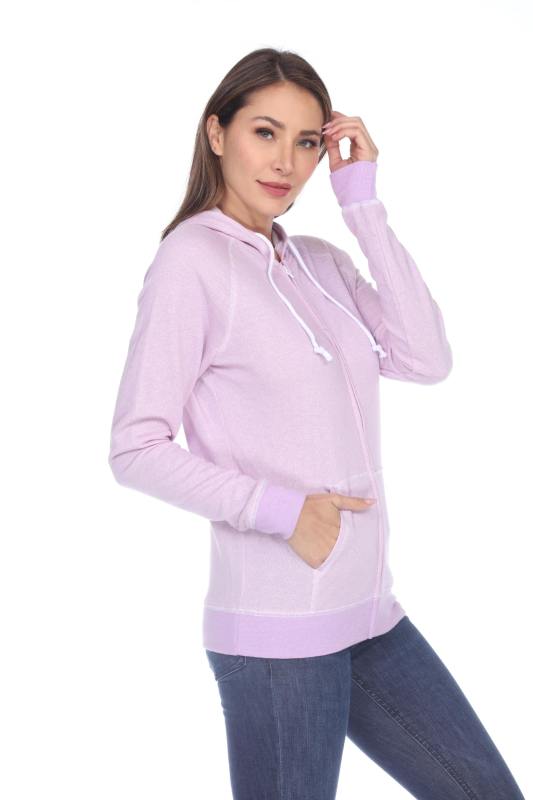 8902 Juniors French Terry Long Sleeve Zip Hoodie