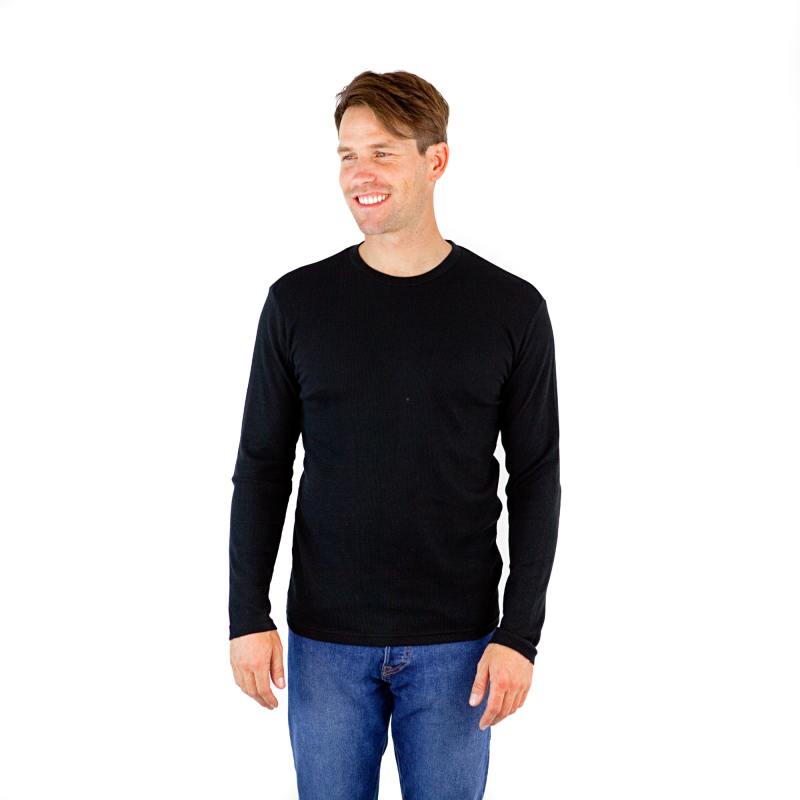 6600 Men's Long Sleeve Waffle Thermal Crew Neck Tee