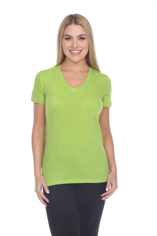 1203 Junior's Cotton Nub Short Sleeve Regular V-Neck Tee