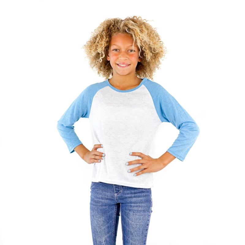 9206 Girls Tri Blend Hi-Lo Raglan