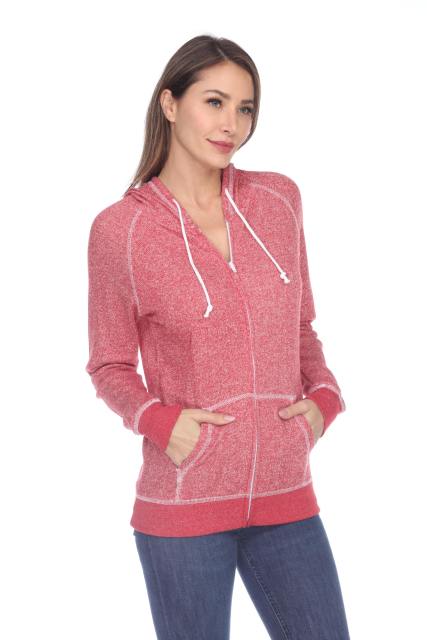 8902 Juniors French Terry Long Sleeve Zip Hoodie