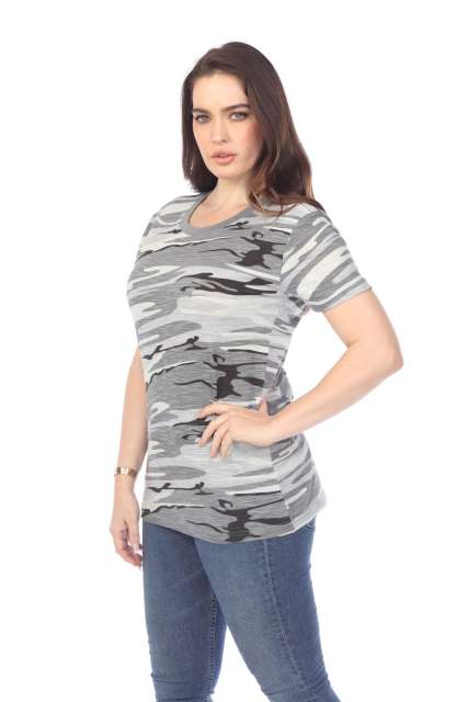 4002C Junior Camo Print Essentials Loose Body Tee
