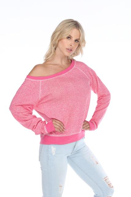 8904 Junior's French Terry Long Sleeve Pullover