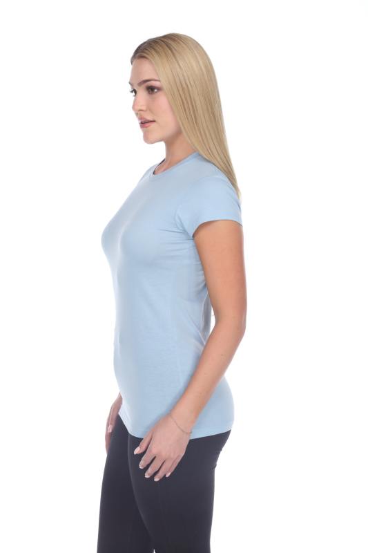 3000 Junior's Cap Sleeve CVC Blended Crew Neck Tee