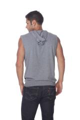 3758 Men's Tri Blend Sleeveless Hoodie