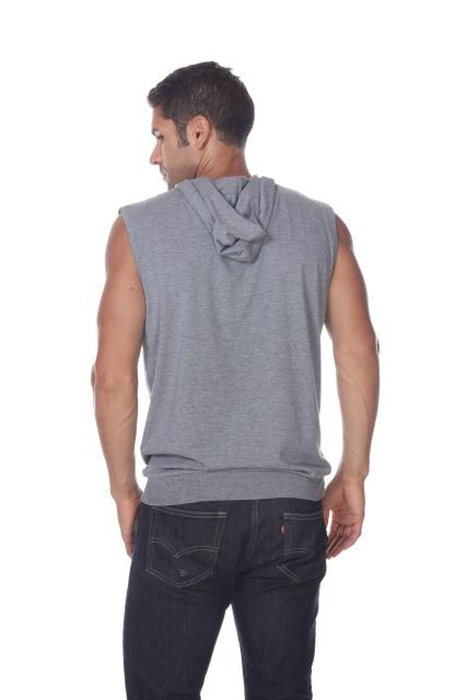 3758 Men's Tri Blend Sleeveless Hoodie
