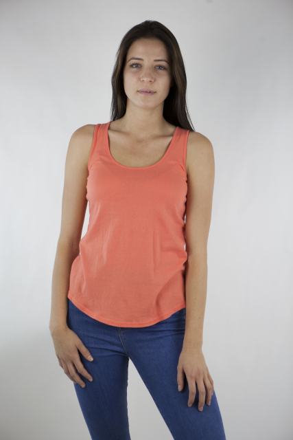 2007 Juniors Scoop Neck Curve Hem Tank