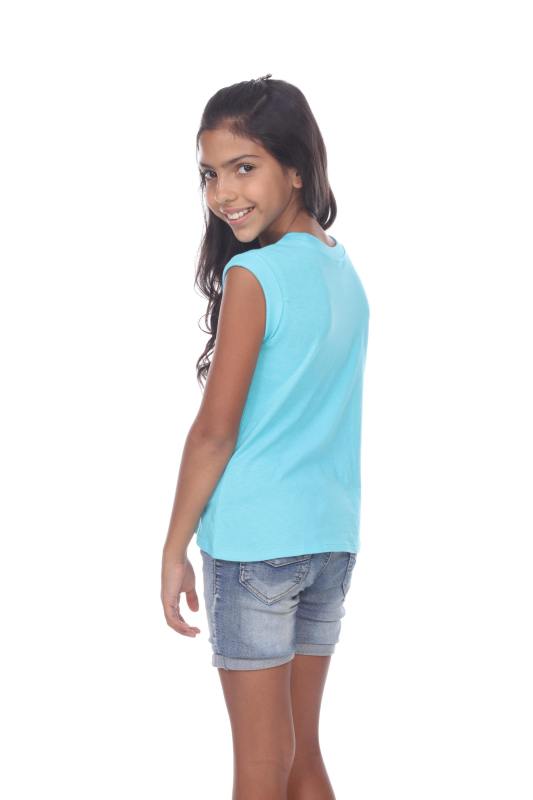 9005 Girls Cuffed Hi-Lo Tank