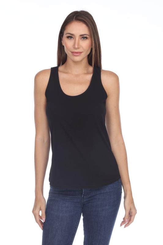 2007 Juniors Scoop Neck Curve Hem Tank
