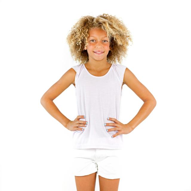 9014 Girl's Flutter Sleeve Tank
