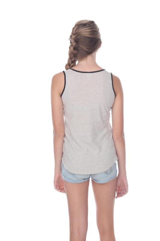 1207 Junior's Curve Hem Nub Ringer Tank