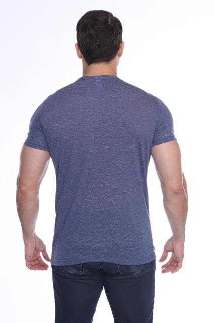 3700 Men's Poly Linen Blended Crewneck Tee