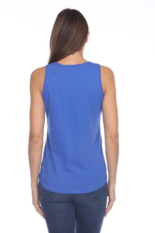 2007 Juniors Scoop Neck Curve Hem Tank