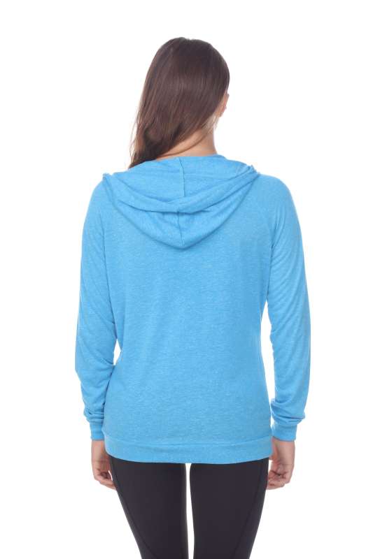 6153 Juniors Poly Linen Zip Hoodie