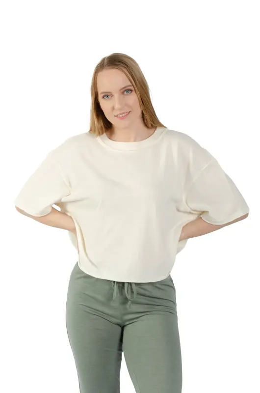 4008 Loose Fit Crop Short Sleeve Tee