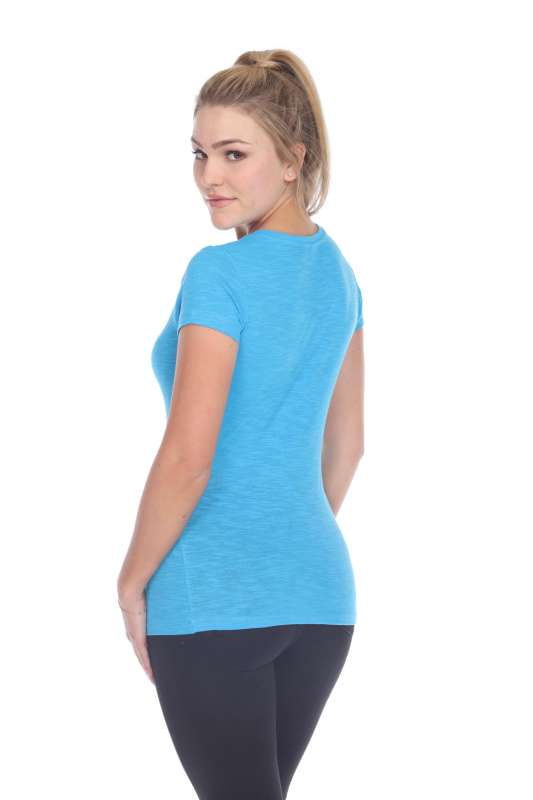 6053 Juniors Cap Sleeve Cotton Slub Tee