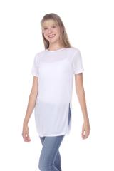 3308 Junior's Viscose Short Sleeve Vented Tee