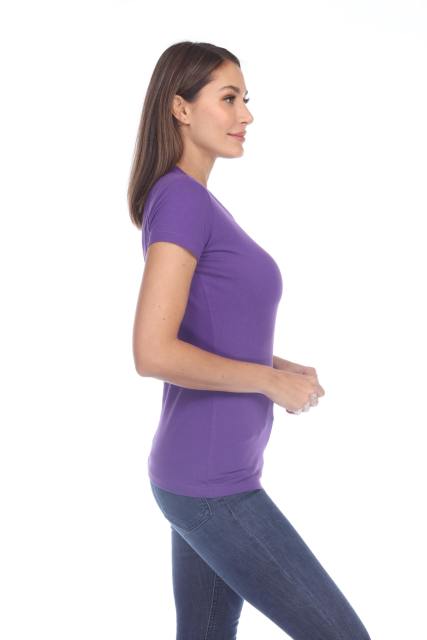 1000 Junior's Luxury Cap Sleeve Crew Neck Tee