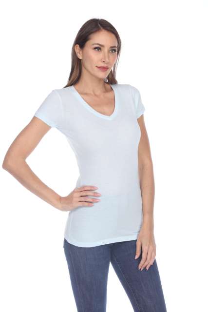 5003 Juniors Cap Sleeve "Tear Drop" V-Neck Tee