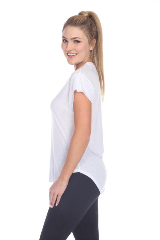 3307 Junior's Modern Cap Sleeve Tee
