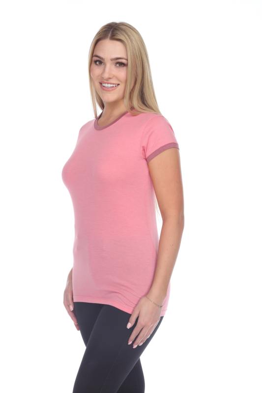 3001 Junior's Cap Sleeve CVC Blended Ringer Tee