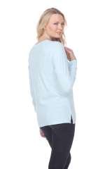 7110 Ladies Long Sleeve Crew Neck Tee with Side Vents