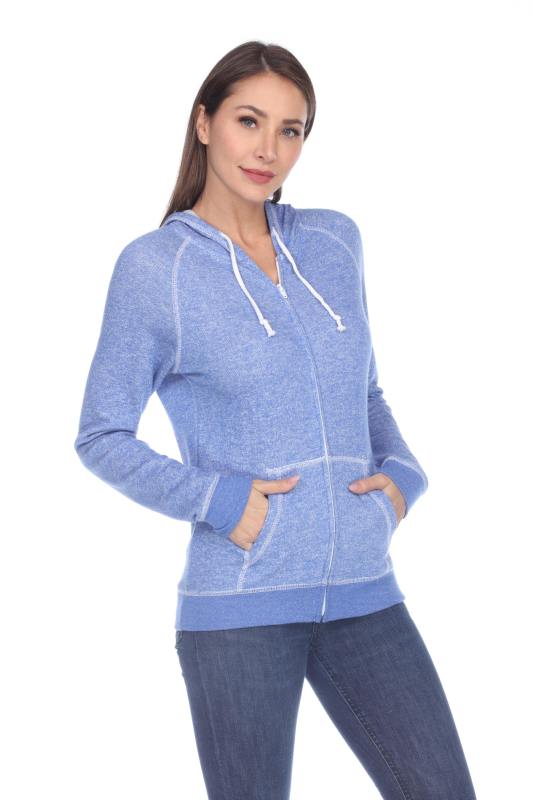 8902 Juniors French Terry Long Sleeve Zip Hoodie
