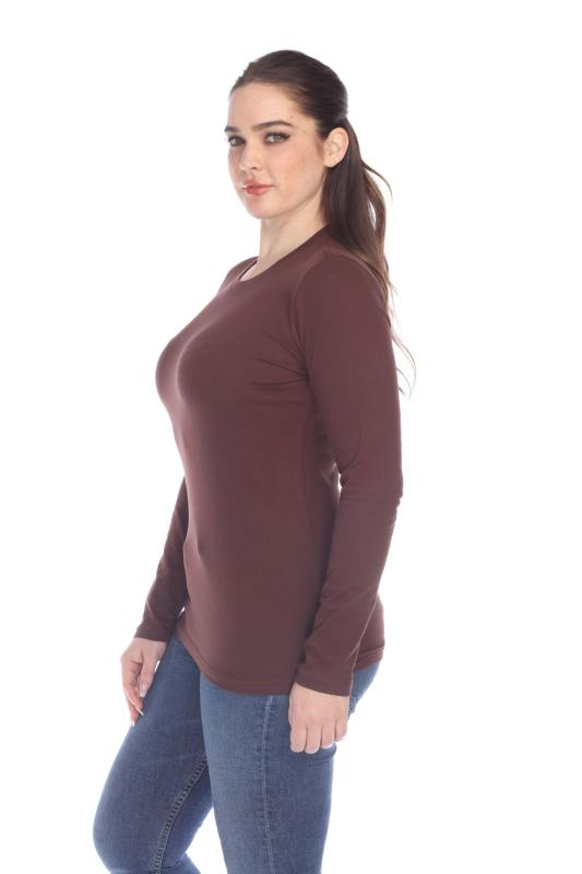 1100 Junior's Long Sleeve Crew Neck Tee
