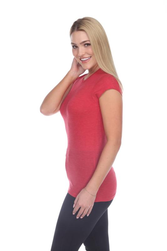 3000 Junior's Cap Sleeve CVC Blended Crew Neck Tee