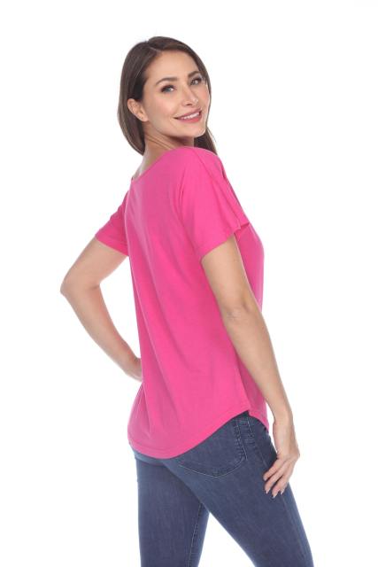 3905 Junior's Bamboo Blend Curve Hem Dolman