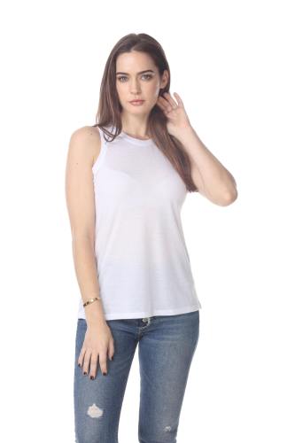 3311 Junior's Poly VIscose Tank Top with Slit Back