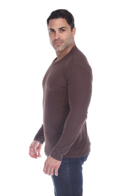 6600 Men's Long Sleeve Waffle Thermal Crew Neck Tee