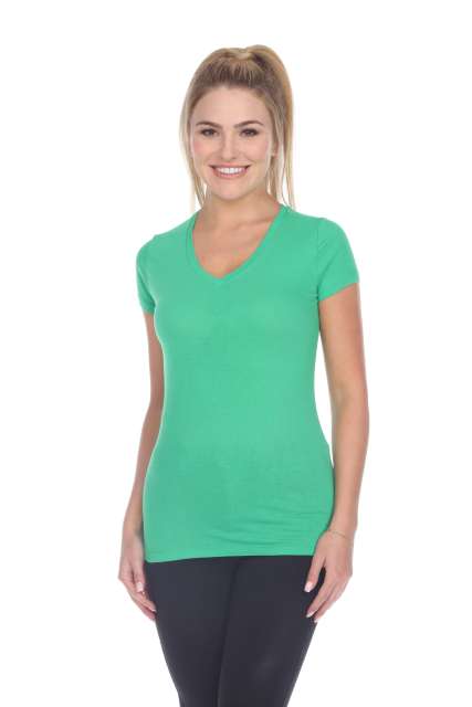 5003 Juniors Cap Sleeve "Tear Drop" V-Neck Tee