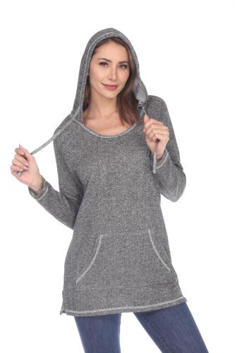8905 Junior's French Terry Tunic Pullover Hoodie