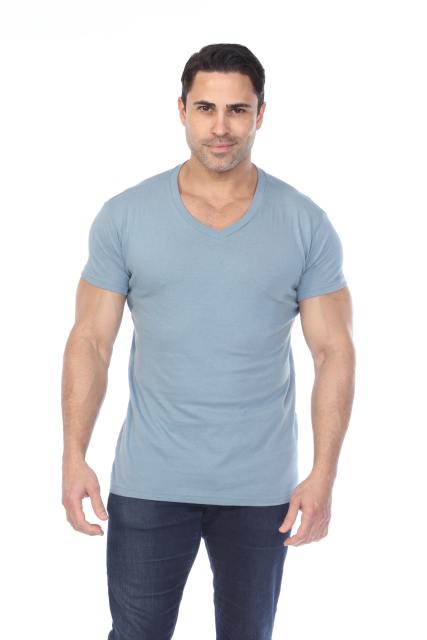 4601 Men's Slim FIt Short Sleeve V-Neck Tee