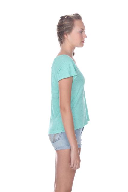 1202 Junior's Cotton Nub Short Sleeve Crop Box Tee