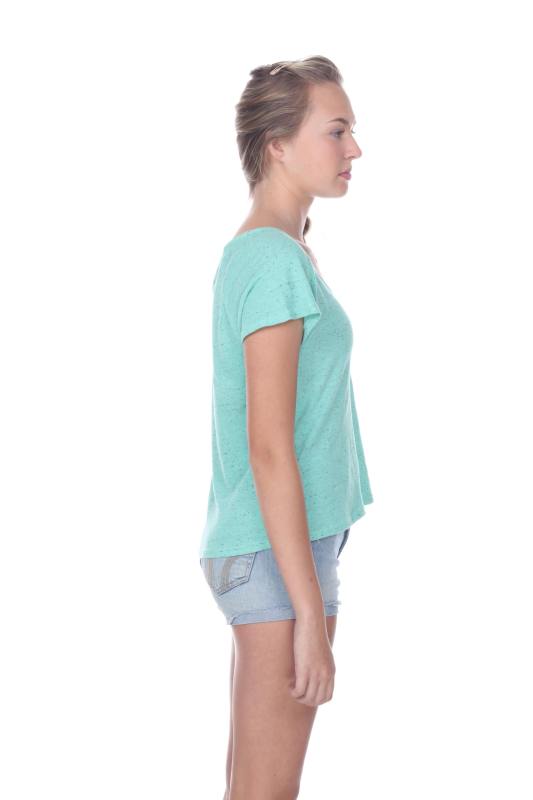 1202 Junior's Cotton Nub Short Sleeve Crop Box Tee