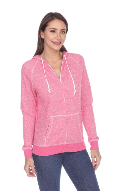 8902 Juniors French Terry Long Sleeve Zip Hoodie