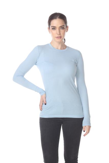 3100 Junior's Long Sleeve CVC Blended Crew Neck Tee
