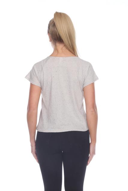1202 Junior's Cotton Nub Short Sleeve Crop Box Tee