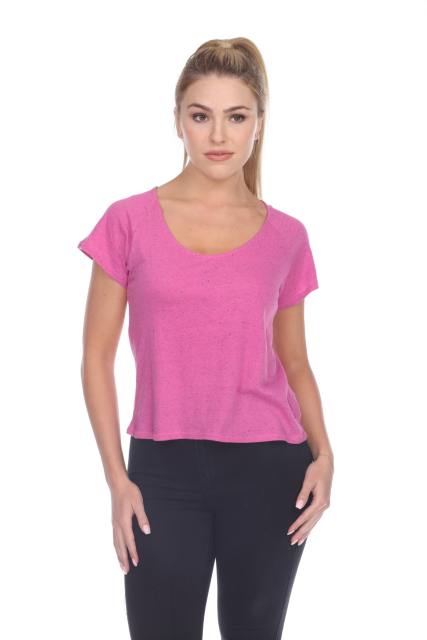 1202 Junior's Cotton Nub Short Sleeve Crop Box Tee