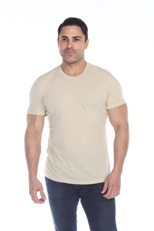 3600 Men's Short Sleeve CVC Blended Crew Neck Tee