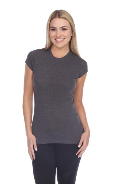 3000 Junior's Cap Sleeve CVC Blended Crew Neck Tee