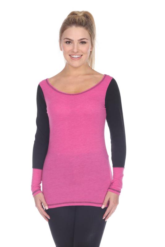 3101 Junior's Cotton Poly Blend Body with Black Thermal Long Sleeve Tee